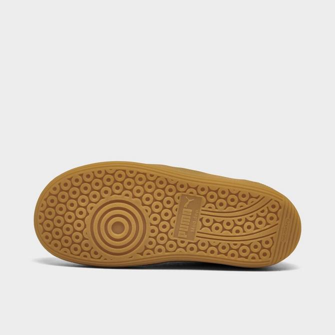 Bottom view of Kids' Toddler Puma Palermo Casual Shoes in White/Blue Horizon/Gum Click to zoom