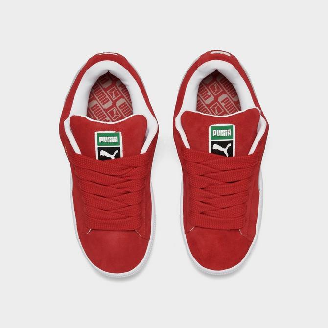 Red suede pumas women's deals