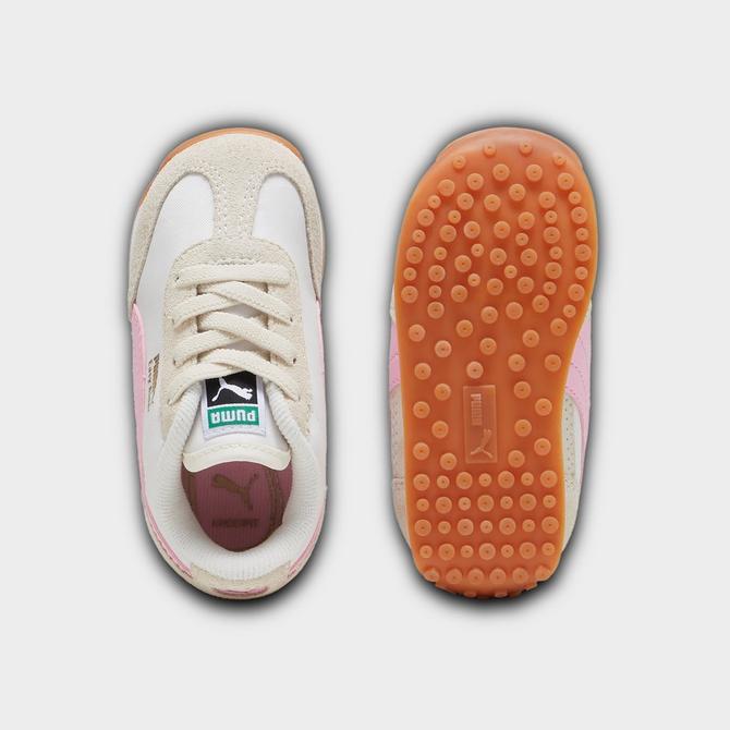 Bottom view of Kids' Toddler Puma Easy Rider Vintage Casual Shoes in Sugared Almond/Pink Lilac Click to zoom