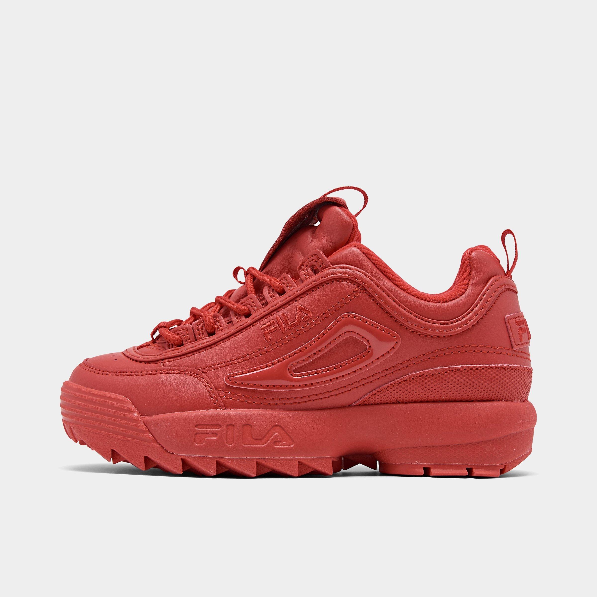 all red fila shoes