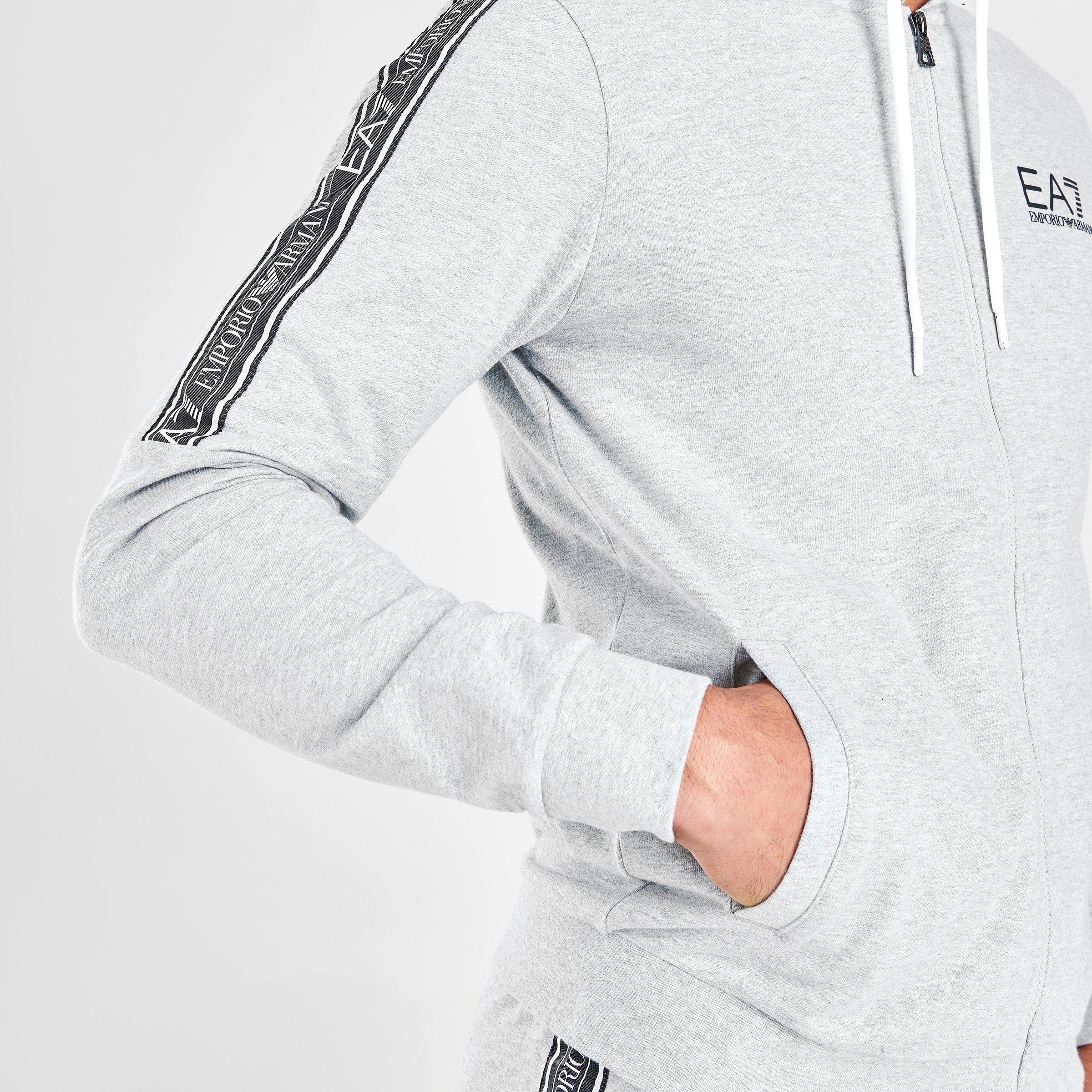 ea7 tape full zip hoodie