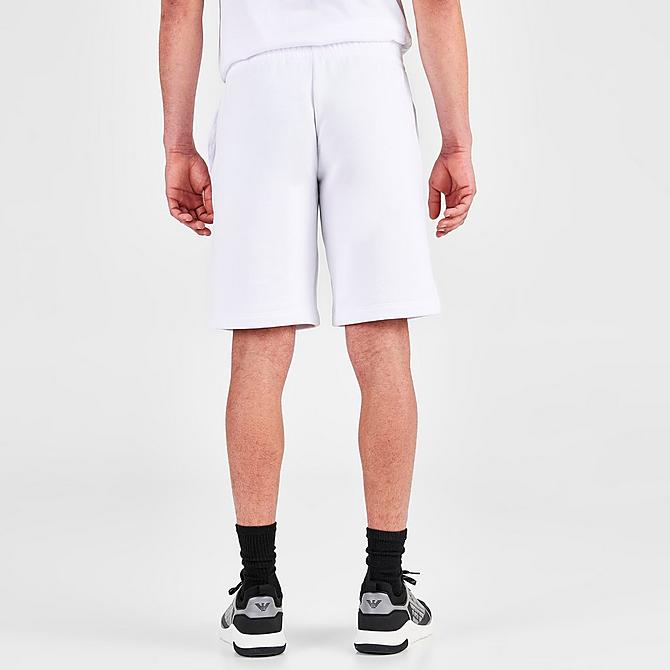 Back Right view of Men's Emporio Armani EA7 Large Logo Bermuda Shorts in White Click to zoom