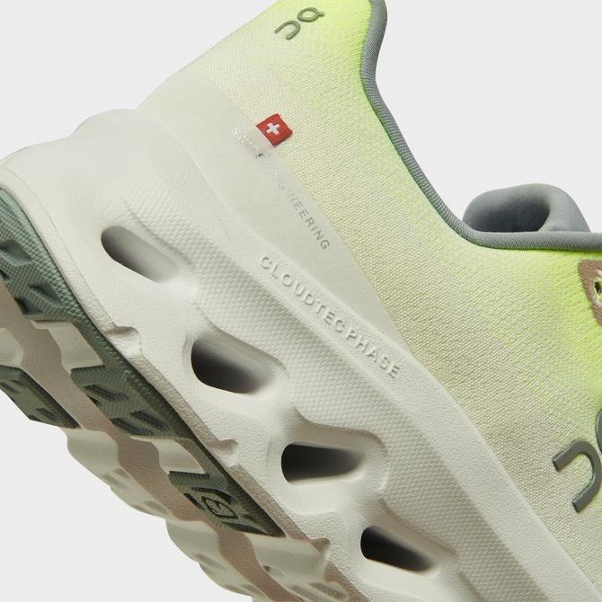 Front view of Men's On Cloudtilt Running Shoes in Lime/Ivory Click to zoom