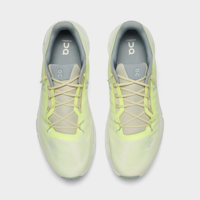 Back view of Men's On Cloudtilt Running Shoes in Lime/Ivory Click to zoom