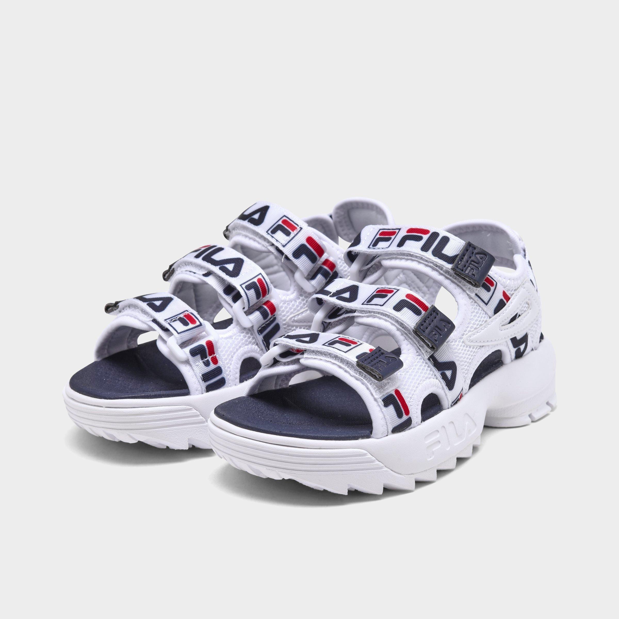 fila sandals with straps white