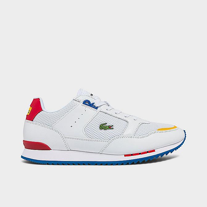 Right view of Men's Lacoste Partner Piste Casual Shoes in White/Blue/Multicolor Click to zoom