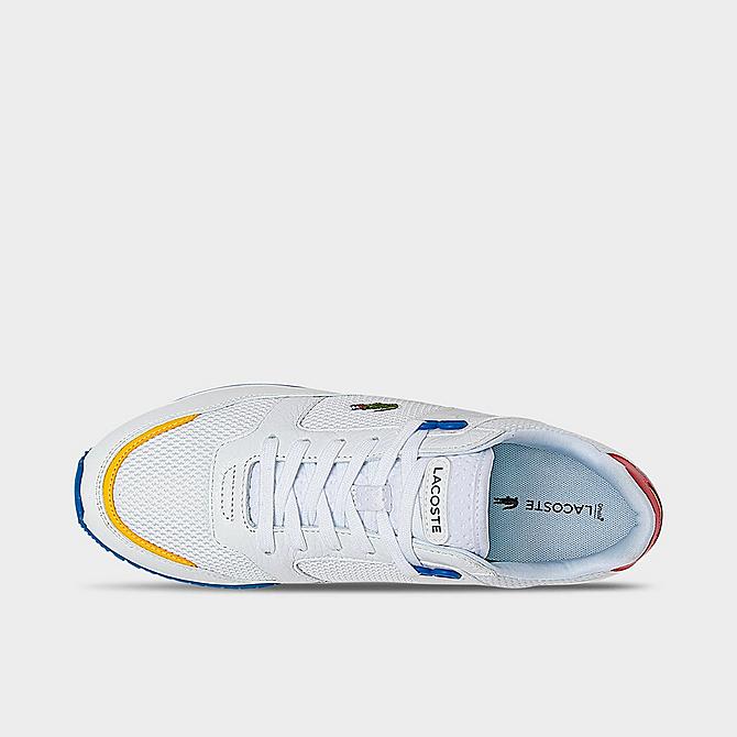 Back view of Men's Lacoste Partner Piste Casual Shoes in White/Blue/Multicolor Click to zoom
