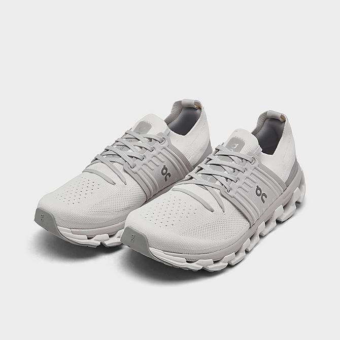 Three Quarter view of Women's On Cloudswift 3 Running Shoes in White/Frost Click to zoom