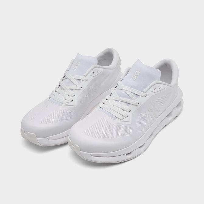 Three Quarter view of Women's On Cloudzone Casual Shoes in White/White Click to zoom