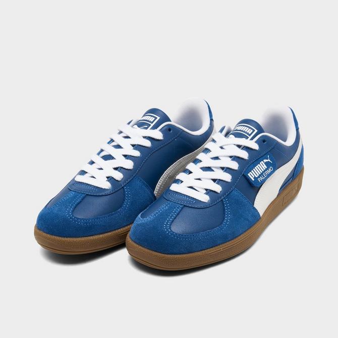 Three Quarter view of Men's Puma Palermo Casual Shoes in Clyde Royal/Puma White/Vapor Grey Click to zoom