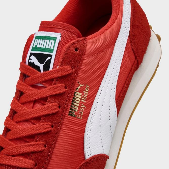 Front view of Women's Puma Easy Rider Casual Shoes in Puma Red/Puma White Click to zoom