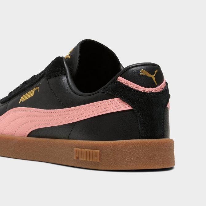 Left view of Women's Puma Club II Era Casual Shoes in PUMA Black/Pink Fruit/Gum Click to zoom