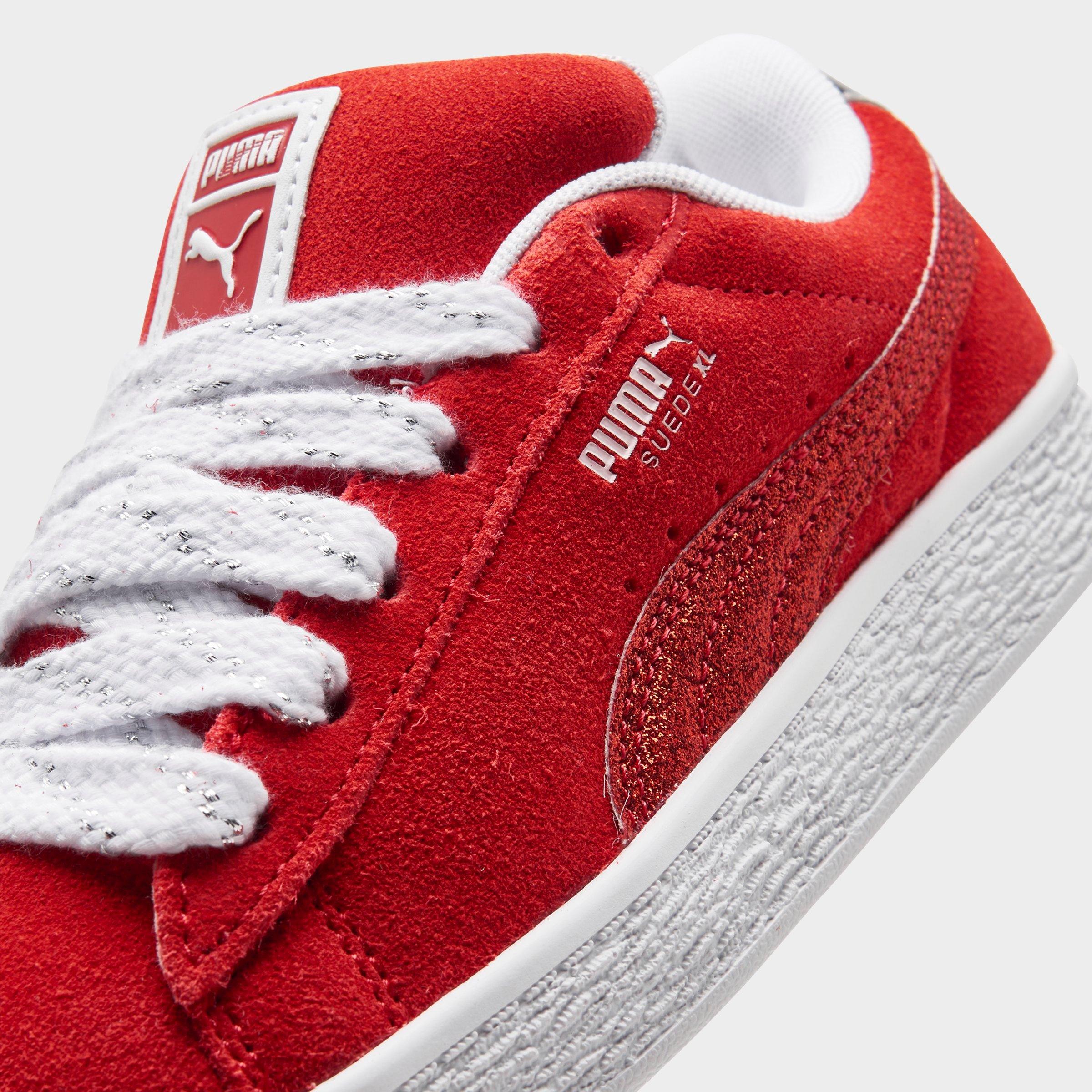 Girls Little Kids Puma Suede XL Holiday Glitz Casual Shoes