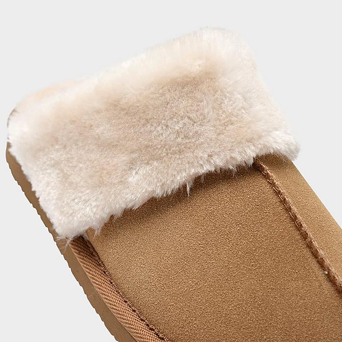 Front view of Women's Minnetonka Chesney Slippers in Cinnamon Click to zoom