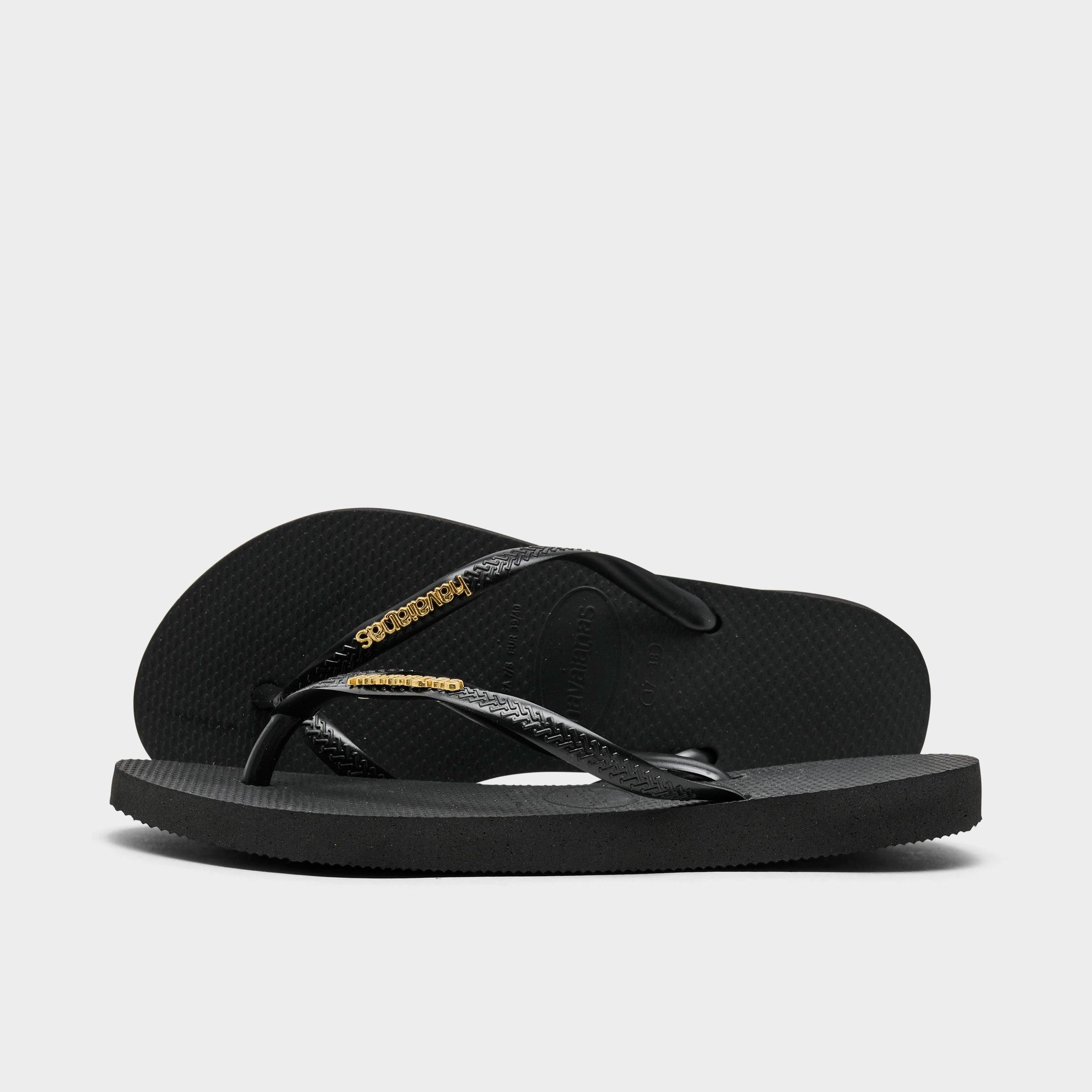 Women's Havaianas Slim Metallic Logo Flip-Flop Sandals