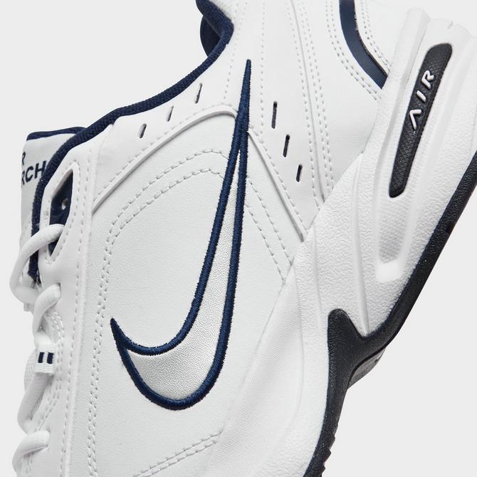 Nike Men's Air Monarch Iv Cross Trainer (White/Metallic Silver