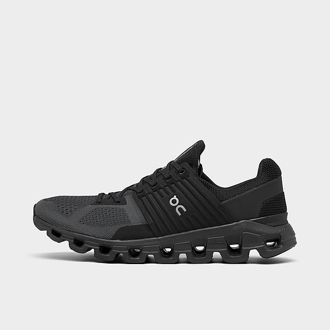 Right view of Men's On Cloudswift Running Shoes in Black Click to zoom