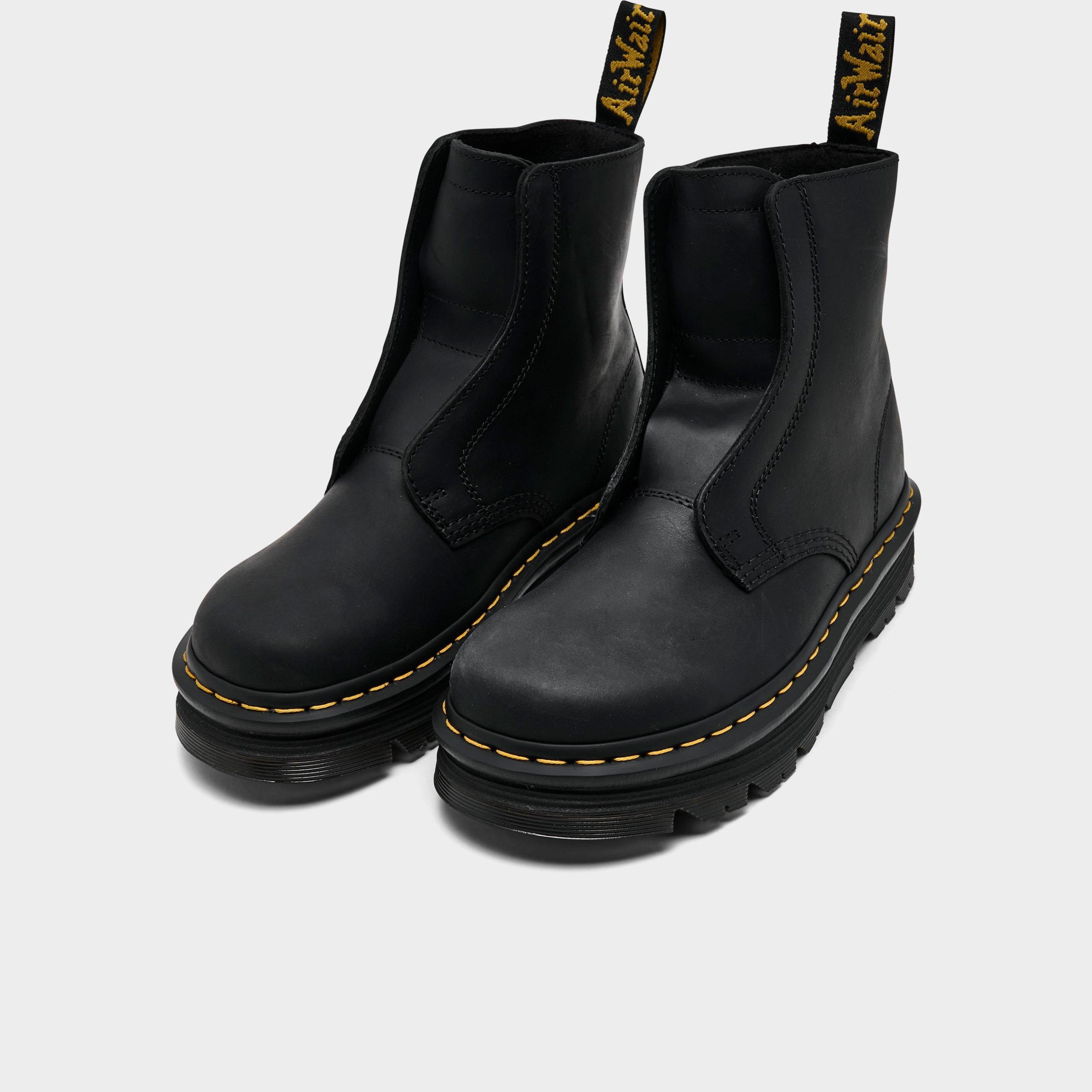 Women's Dr. Martens Zebzag Leather Laceless Slip-On Boots | Finish