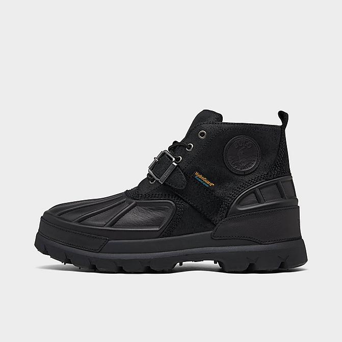 Right view of Men's Polo Ralph Lauren Oslo Low Waterproof Boots in Black Click to zoom