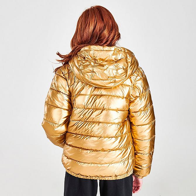 Back Right view of Kids' Jordan Full-Zip Puffer Jacket in Gold Click to zoom