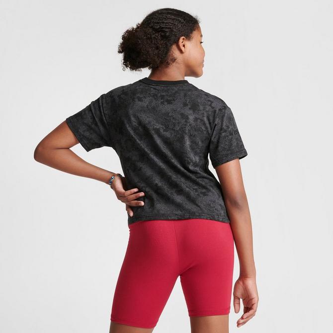 Nike Girls' Dri-Fit One Short-Sleeve Training Top, Small, Black/White