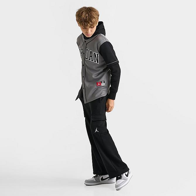 Girls' Jordan Y2K Fleece Open Hem Cargo Pants| Finish Line Girls' Jordan Y2K Fleece Open Hem Cargo Pants| Finish Line