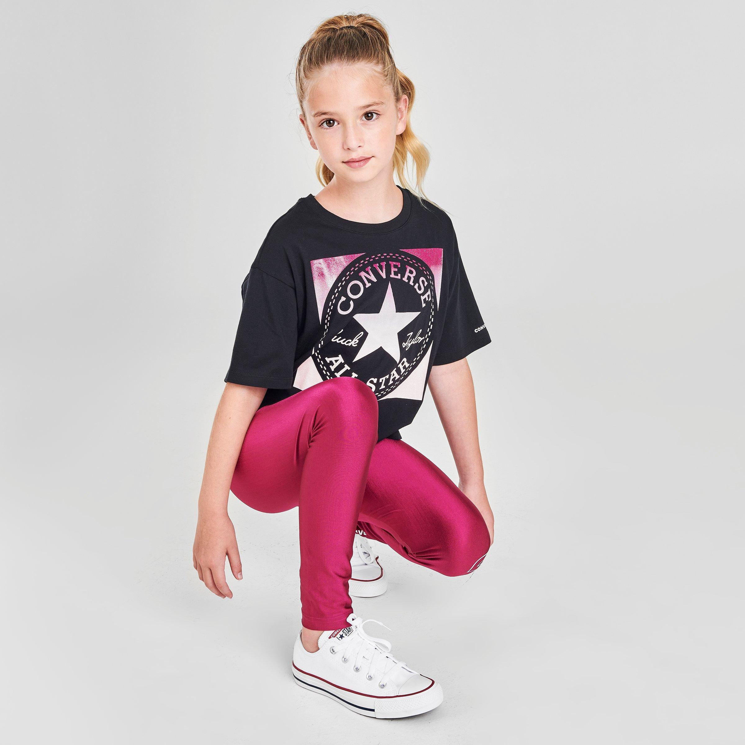 converse t shirt kids black