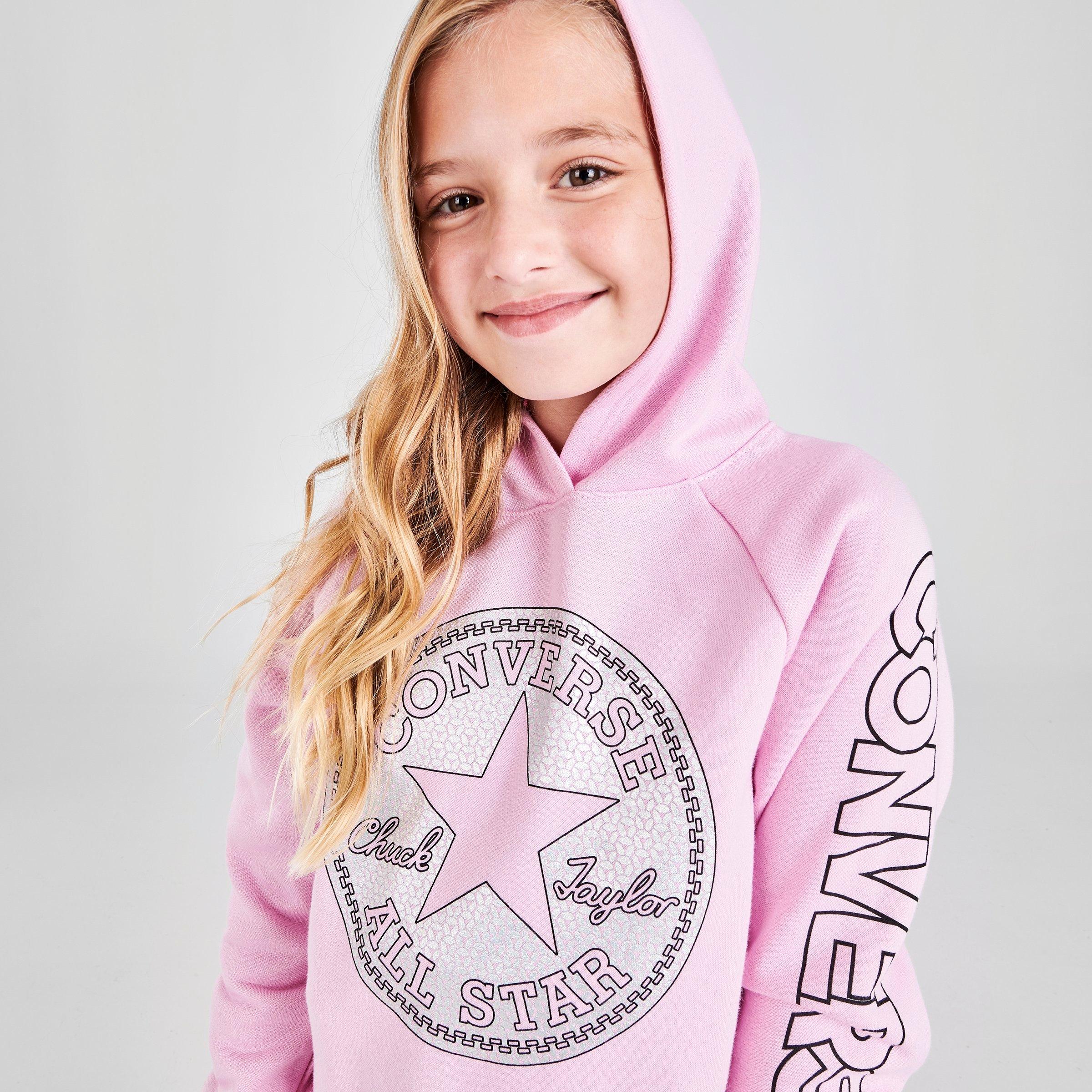 converse pink hoodie