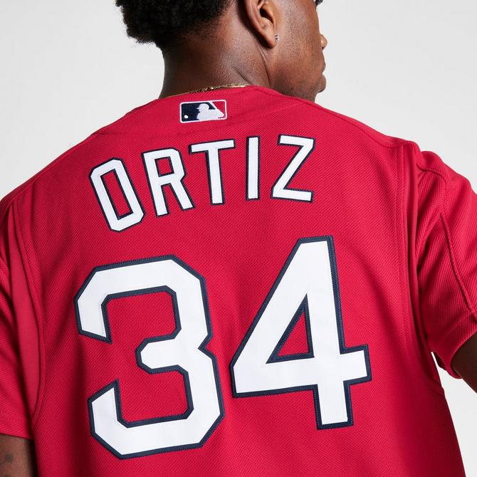 Men's Mitchell & Ness David Ortiz Red Boston Red Sox Cooperstown Collection  Mesh Batting Practice Jersey