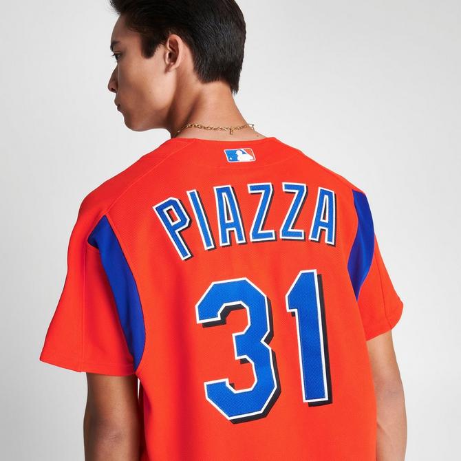 Men's Mitchell & Ness New York Mets MLB Mike Piazza 2000 Button Front  Baseball Jersey