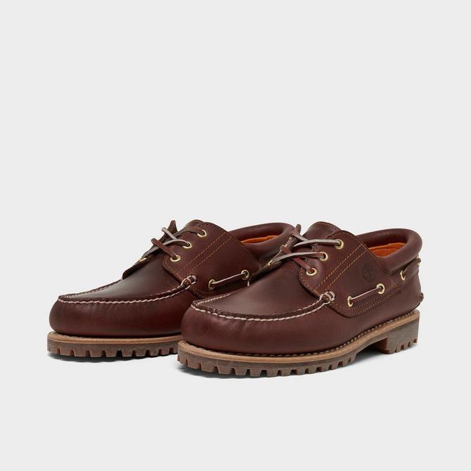 Men's Timberland 3-Eye Lug Handsewn Boat Shoes| Finish Line