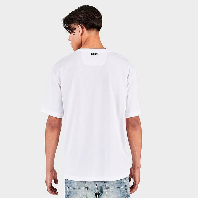 Back Right view of Men's Hugo Boss T-Shirt in White Click to zoom