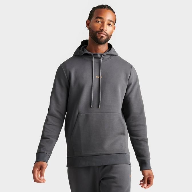 Men s Hugo Boss Cotton Blend Taped Pullover Hoodie