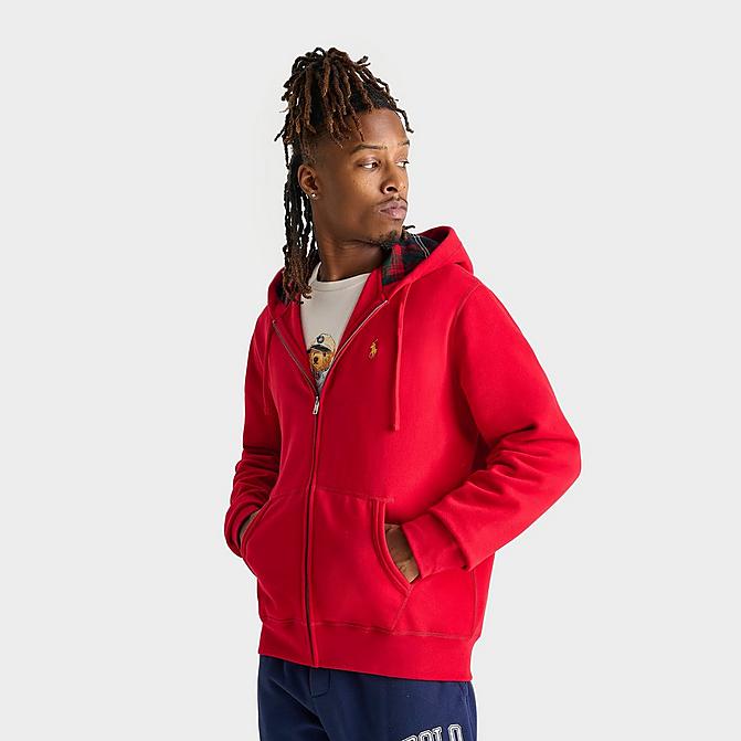 Men's Polo Ralph Lauren Double-Knit Full-Zip Hoodie| Finish Line Men's Polo Ralph Lauren Double-Knit Full-Zip Hoodie| Finish Line