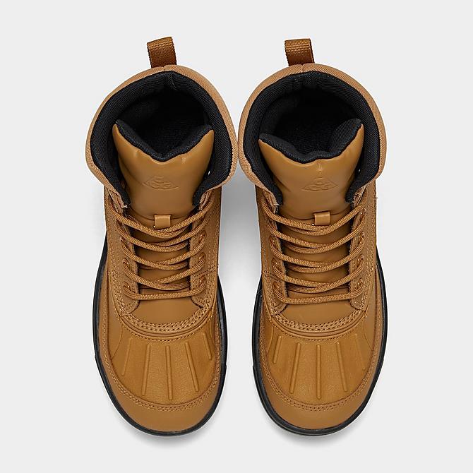 Back view of Big Kids' Nike Woodside 2 High ACG Boots in Wheat/Black Click to zoom