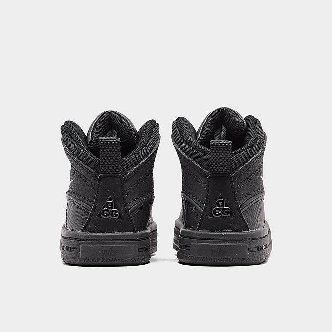 Left view of Kids' Toddler Nike Woodside 2 High ACG Boots in Black/Black/Black Click to zoom