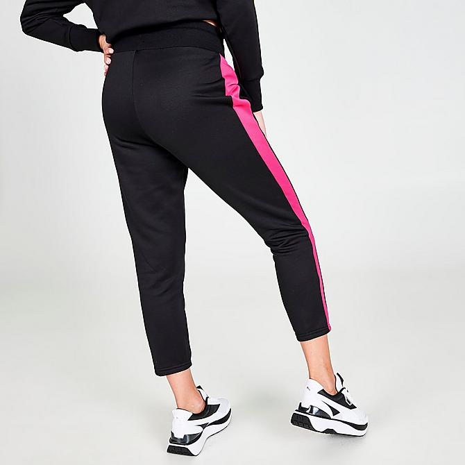 Back Right view of Women's Puma Iconic T7 Cigarette Pants in Black/City Lights Click to zoom