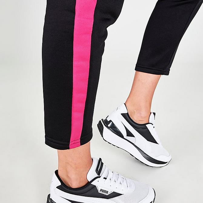 On Model 6 view of Women's Puma Iconic T7 Cigarette Pants in Black/City Lights Click to zoom