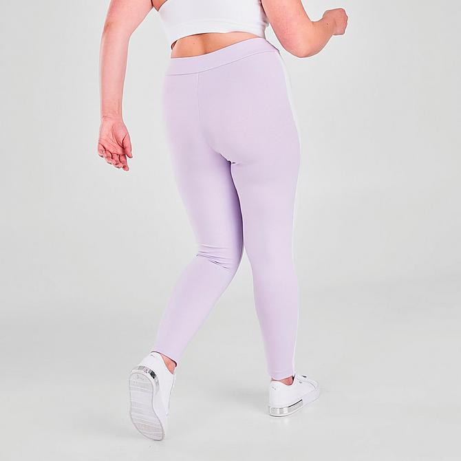 On Model 5 view of Women's Puma Iconic T7 Leggings (Plus Size) in Light Lavender Click to zoom