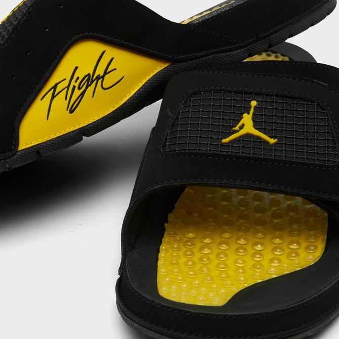 Black and yellow jordan slides online