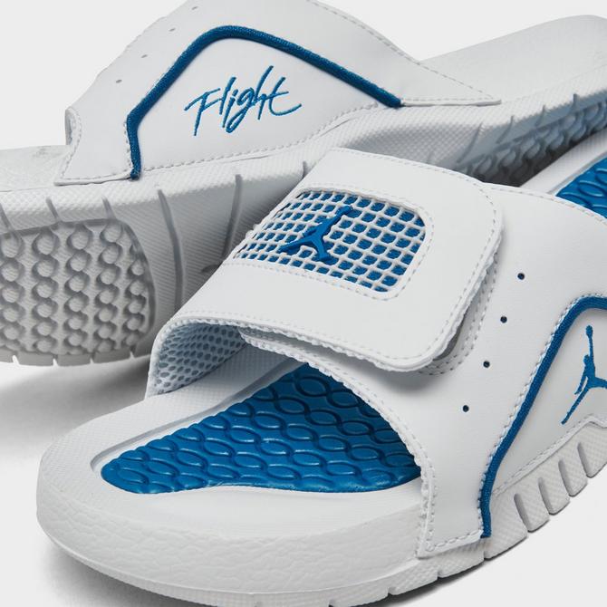 Jordan slides blue and white online