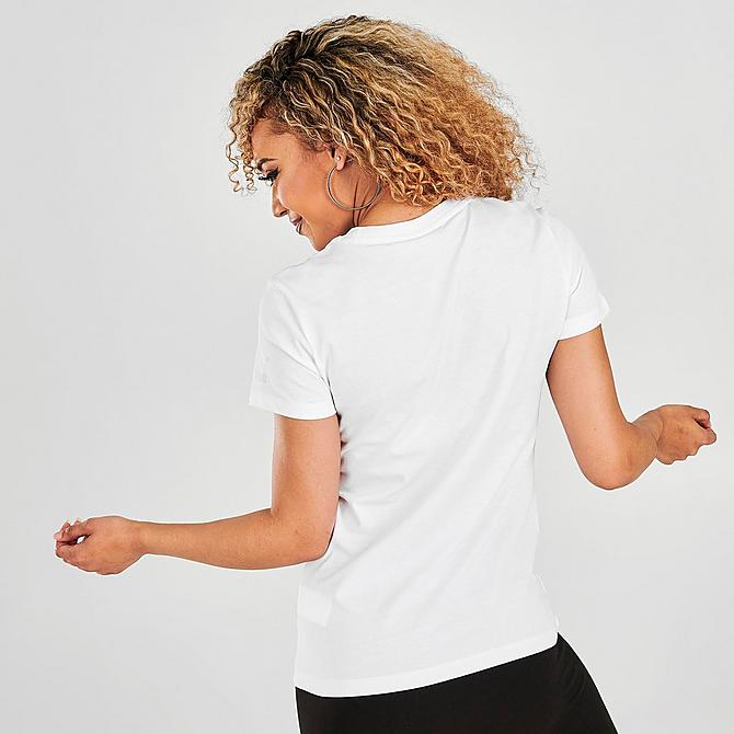On Model 5 view of Women's Puma Graphic T-Shirt in Puma White Click to zoom