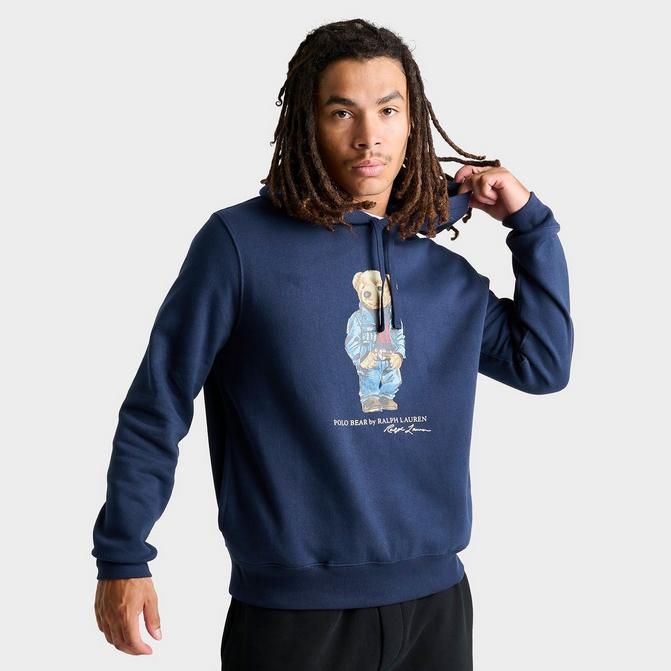 Polo Ralph Lauren - Teddy Bear-print Pullover Hoodie - Men - Cotton/Polyester - S - Blue