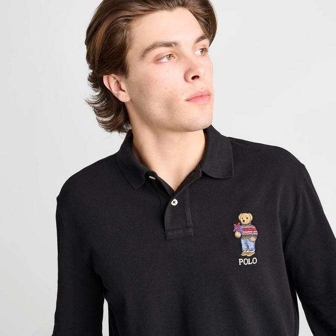 Ralph lauren black long cheap sleeve polo