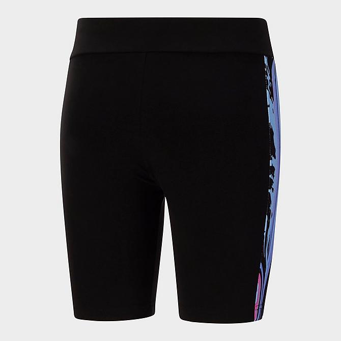 Front Three Quarter view of Women's Puma Marbled Short Tights in Puma Black Click to zoom