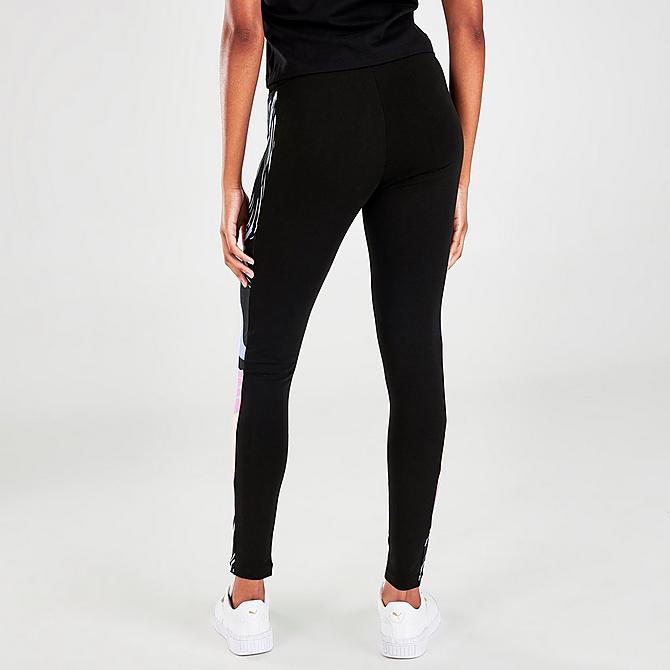 Back Right view of Women's Puma Marbled T7 Leggings in Puma Black Click to zoom