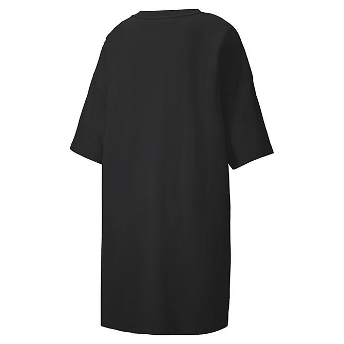 Front Three Quarter view of Women's Puma Classics T-Shirt Dress in Puma Black Click to zoom