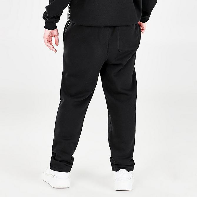 Back Right view of Men's Puma Team Sweatpants in Puma Black Click to zoom