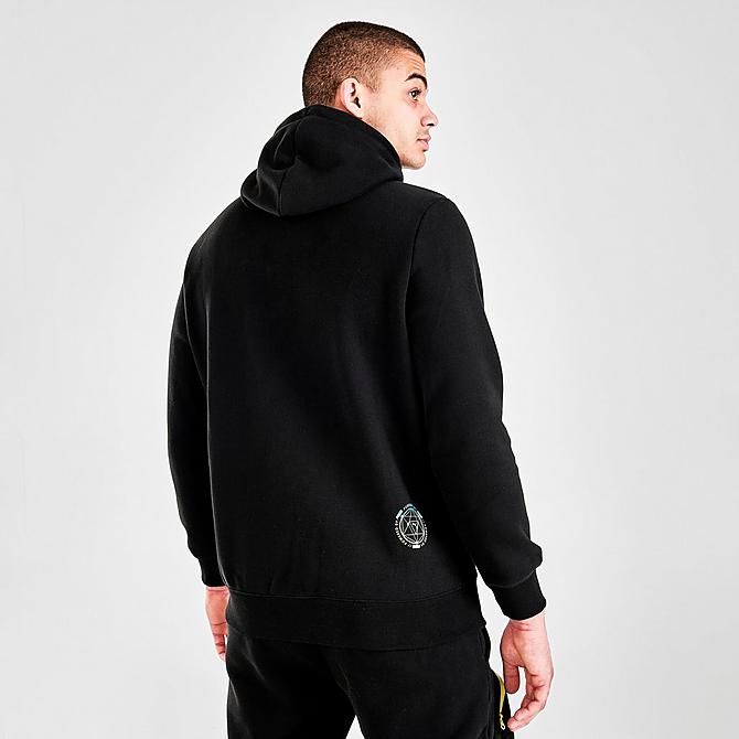 Back Right view of Men's Puma Lightsense Hoodie in Cotton Black Click to zoom
