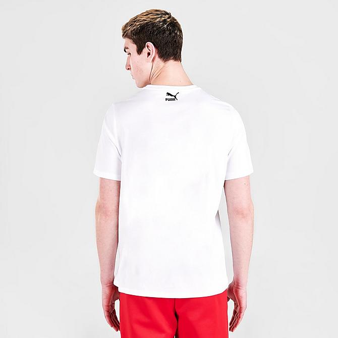 Back Right view of Men's Puma Go-For T-Shirt in White Click to zoom